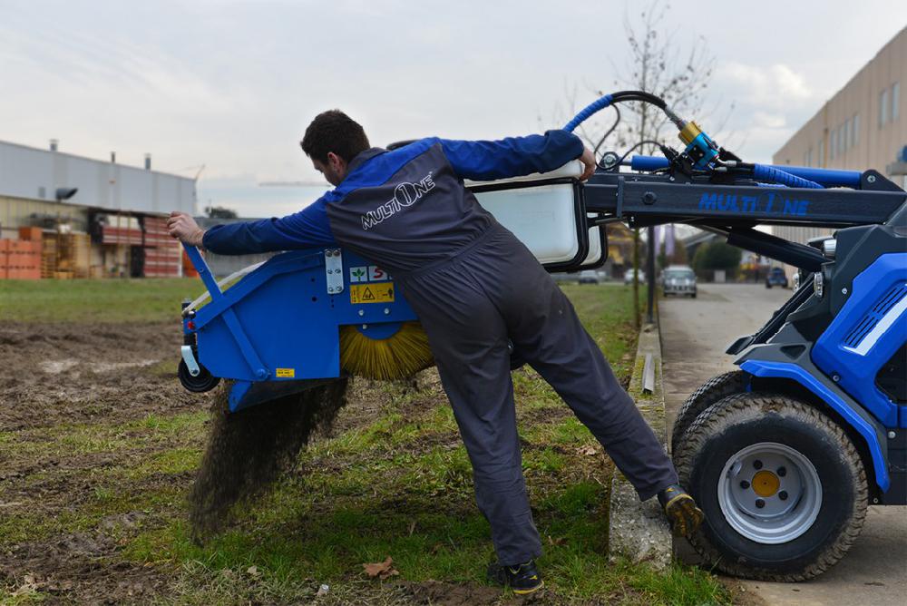 Sweeper with collector box