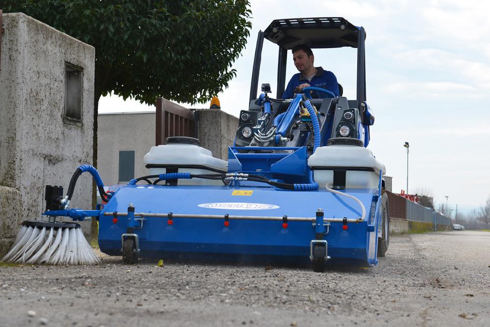 Sweeper with collector box