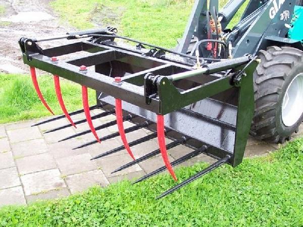 Manure forks with top clamp