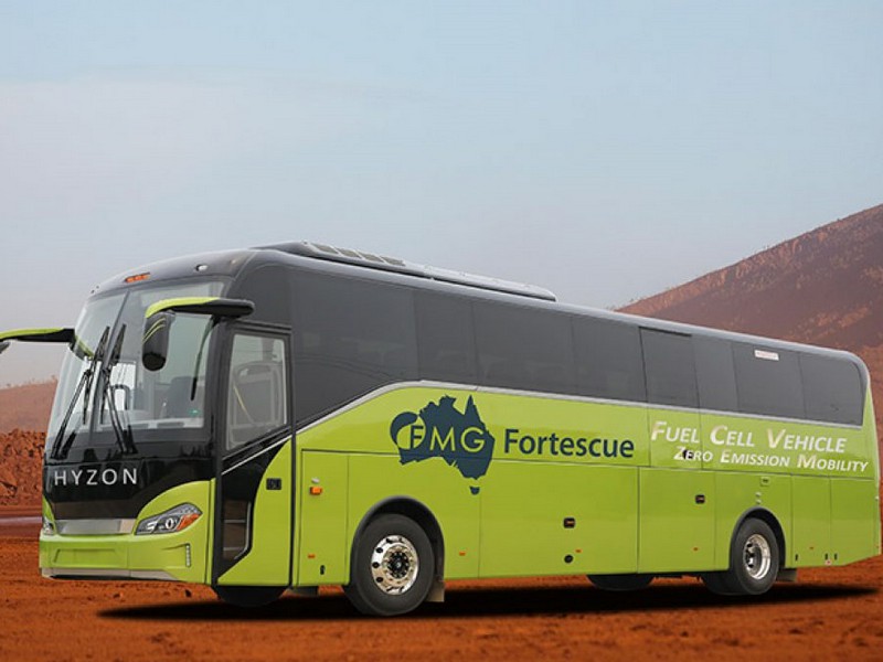 Monitoring of hydrogen bus during testing 